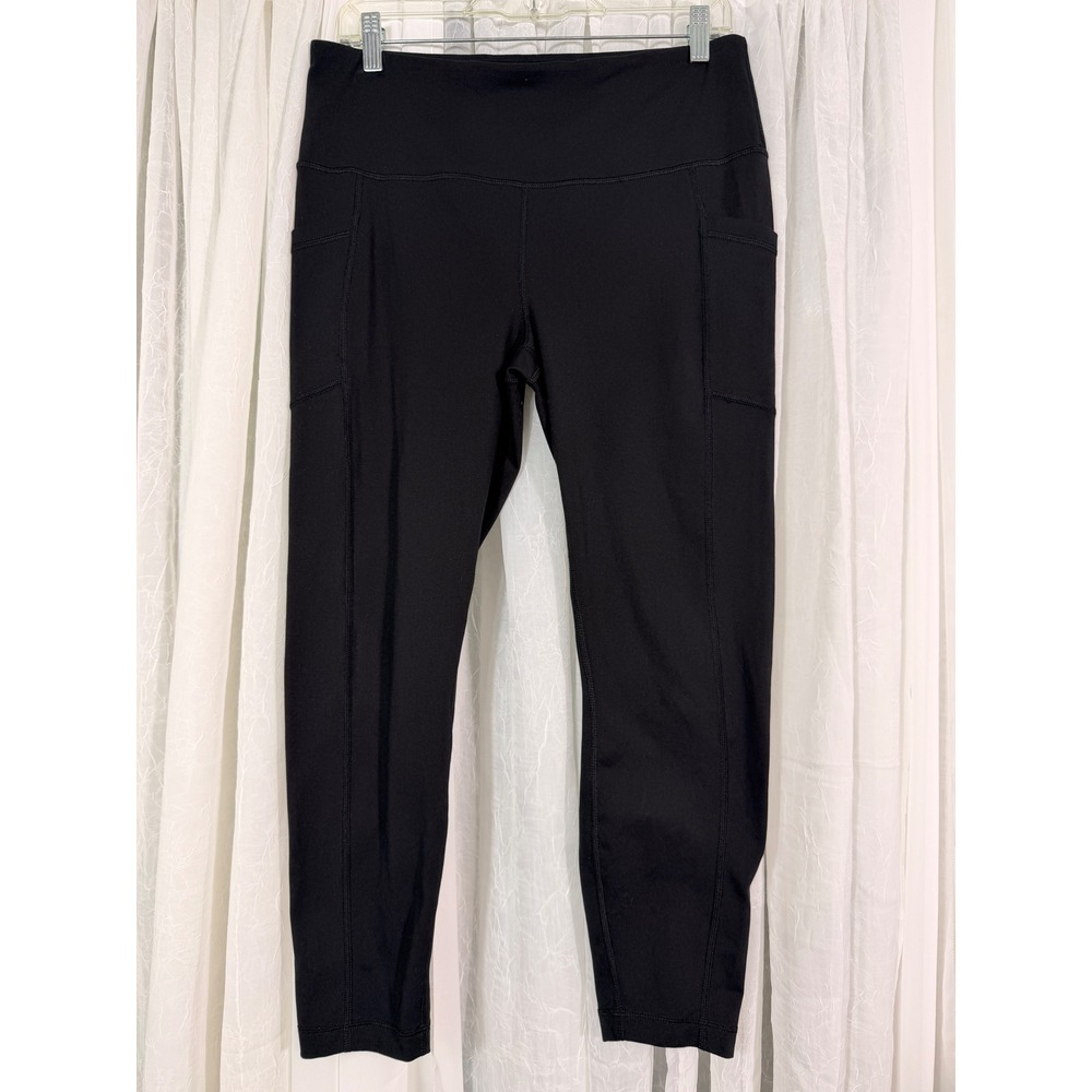 Yogalicious Lux Black High Waisted Activewear Leggings with Pockets XL
